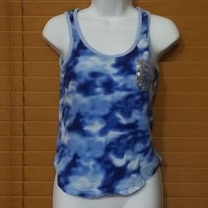 🔮🔥3 for $15.🔥Candie's Blue & White Tye Dye Tank